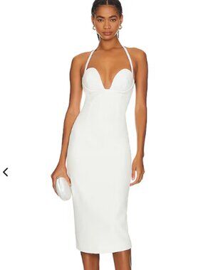 Retrofete White Halter Dress